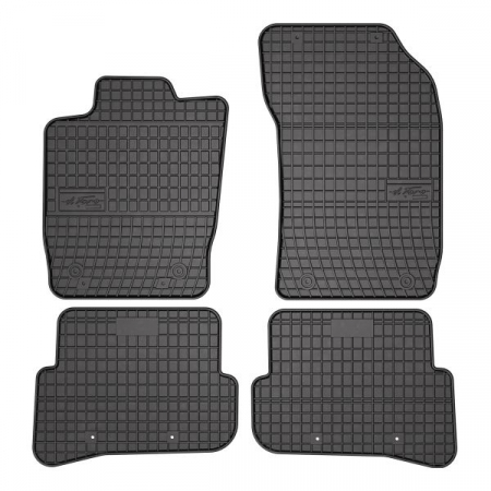 Covorase auto - Covor podea FROGUM cauciuc, 4 buc. BASIC, fata/spate, set, culoare neagra, potrivit AUDI A1 05.10-10.18, Liftback