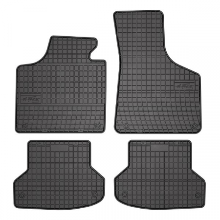 Covorase auto - Covor podea FROGUM cauciuc, 4 buc. BASIC, fata/spate, set, culoare neagra, potrivit AUDI A3 05.03-05.13, Liftback, version: FWD