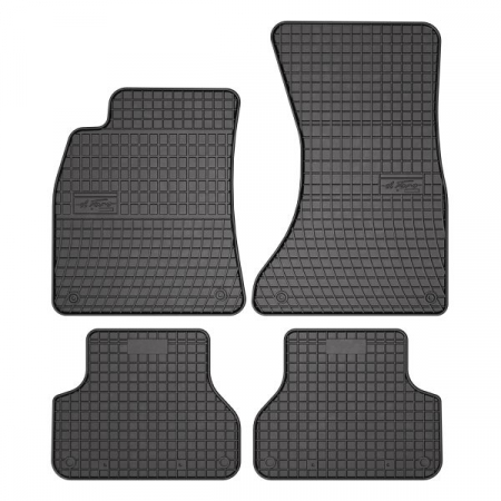 Covorase auto - Covor podea FROGUM cauciuc, 4 buc. BASIC, fata/spate, set, culoare neagra, potrivit AUDI A4 ALLROAD B9, A4 B9 05.15-, Saloon