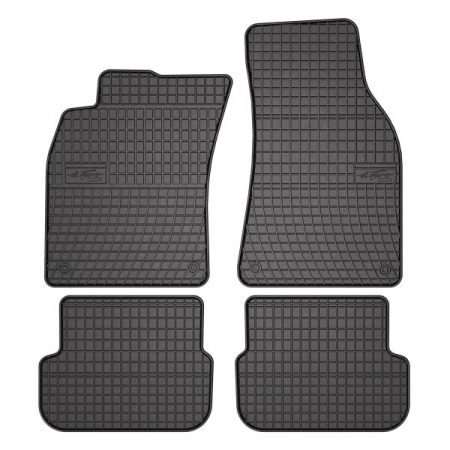 Covorase auto - Covor podea FROGUM cauciuc, 4 buc. BASIC, fata/spate, set, culoare neagra, potrivit AUDI A6 ALLROAD C6, A6 ALLROAD C7, A6 C6 05.04-09.18, Station wagon