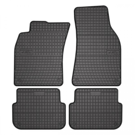 Covorase auto - Covor podea FROGUM cauciuc, 4 buc. BASIC, fata/spate, set, culoare neagra, potrivit AUDI A6 C6 05.04-03.11, Saloon