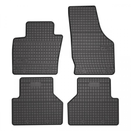 Covorase auto - Covor podea FROGUM cauciuc, 4 buc. BASIC, fata/spate, set, culoare neagra, potrivit AUDI Q3 06.11-10.18, SUV
