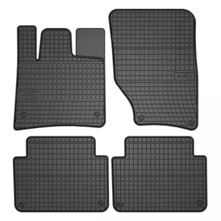 Covorase auto - Covor podea FROGUM cauciuc, 4 buc. BASIC, fata/spate, set, culoare neagra, potrivit AUDI Q7 03.06-08.15, SUV