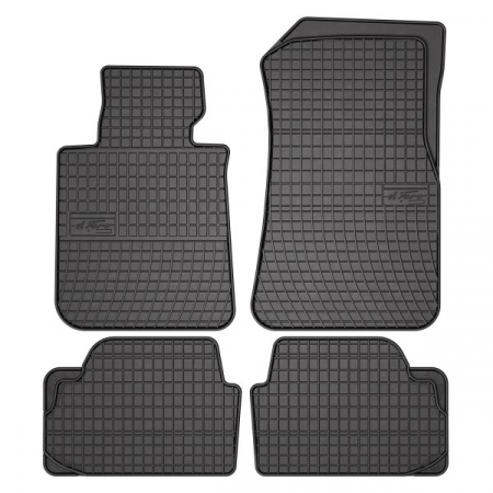 Covorase auto - Covor podea FROGUM cauciuc, 4 buc. BASIC, fata/spate, set, culoare neagra, potrivit BMW 1 (E81), 1 (E87) 06.04-12.19, Cabriolet / Coupe / Liftback / Station wagon / SUV, version: AWD/4WD / FWD / Stand