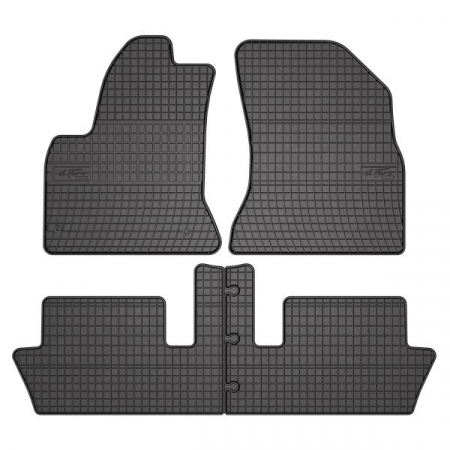 Covorase auto - Covor podea FROGUM cauciuc, 4 buc. BASIC, fata/spate, set, culoare neagra, potrivit CITROEN C4 GRAND PICASSO I, C4 PICASSO I 10.06-12.13, Van