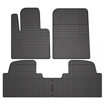 Covorase auto - Covor podea FROGUM cauciuc, 4 buc. BASIC, fata/spate, set, culoare neagra, potrivit HYUNDAI SANTA FÉ III; KIA SORENTO III 09.12-08.20, SUV
