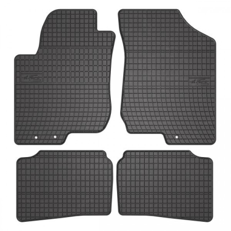 Covorase auto - Covor podea FROGUM cauciuc, 4 buc. BASIC, fata/spate, set, culoare neagra, potrivit KIA CEE'D 12.06-12.12, Liftback
