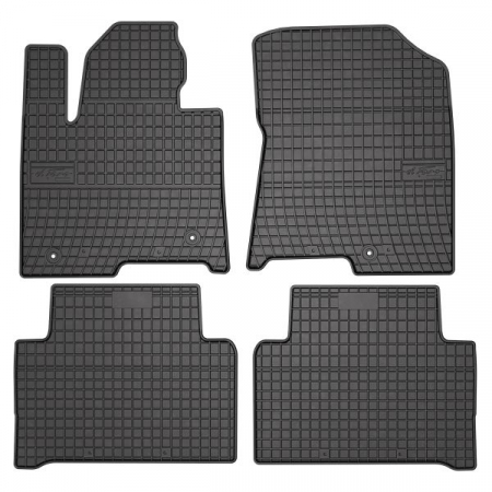 Covor podea FROGUM cauciuc, 4 buc. BASIC, fata/spate, set, culoare neagra, potrivit KIA SORENTO III, SORENTO IV 11.16-, SUV, version: Hybrid [0]