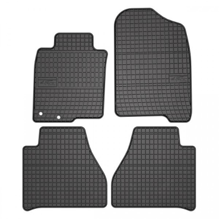 Covor podea FROGUM cauciuc, 4 buc. BASIC, fata/spate, set, culoare neagra, potrivit NISSAN NAVARA 02.98-, Pick-up [0]