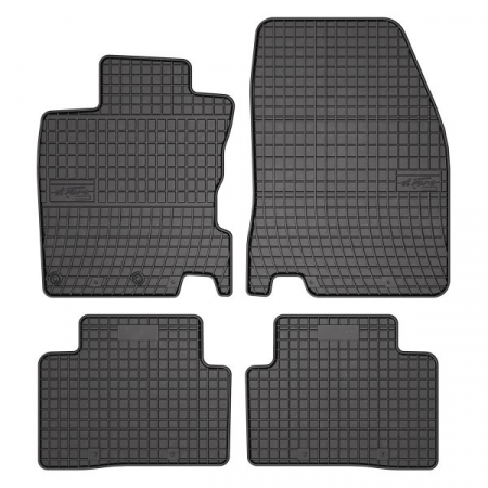 Covor podea FROGUM cauciuc, 4 buc. BASIC, fata/spate, set, culoare neagra, potrivit NISSAN QASHQAI II 11.13-, Crossover, version: AWD/4WD / FWD [0]