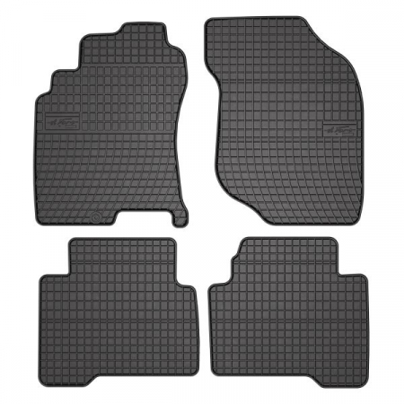Covorase auto - Covor podea FROGUM cauciuc, 4 buc. BASIC, fata/spate, set, culoare neagra, potrivit NISSAN X-TRAIL I 06.01-01.13, SUV