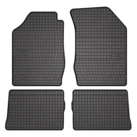 Covorase auto - Covor podea FROGUM cauciuc, 4 buc. BASIC, fata/spate, set, culoare neagra, potrivit RENAULT CLIO II, CLIO II/HATCHBACK, THALIA I, THALIA II 02.98-, Liftback / Saloon