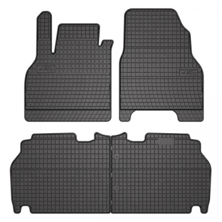 Covorase auto - Covor podea FROGUM cauciuc, 4 buc. BASIC, fata/spate, set, culoare neagra, potrivit RENAULT KANGOO II 02.08-, Van