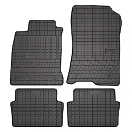 Covorase auto - Covor podea FROGUM cauciuc, 4 buc. BASIC, fata/spate, set, culoare neagra, potrivit RENAULT LAGUNA III 10.07-12.15, Liftback