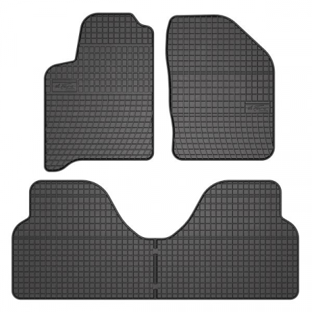 Covorase auto - Covor podea FROGUM cauciuc, 4 buc. BASIC, fata/spate, set, culoare neagra, potrivit RENAULT SCENIC I 09.99-09.03, Van