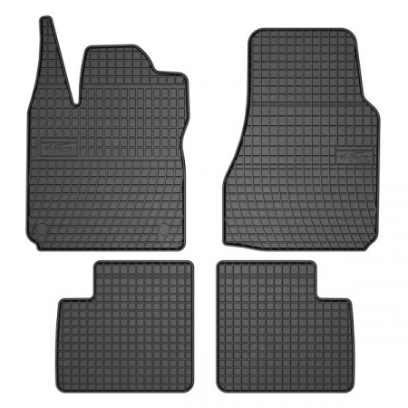Covorase auto - Covor podea FROGUM cauciuc, 4 buc. BASIC, fata/spate, set, culoare neagra, potrivit RENAULT TWINGO II 03.07-, Liftback