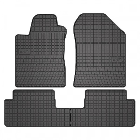 Covor podea FROGUM cauciuc, 4 buc. BASIC, fata/spate, set, culoare neagra, potrivit TOYOTA COROLLA VERSO 04.04-03.09, Van [0]