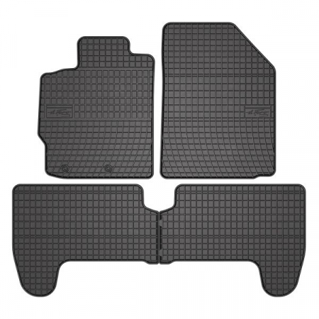 Accesorii auto - Covor podea FROGUM cauciuc, 4 buc. BASIC, fata/spate, set, culoare neagra, potrivit TOYOTA YARIS 08.05-12.12, Liftback