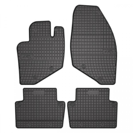 Accesorii auto - Covor podea FROGUM cauciuc, 4 buc. BASIC, fata/spate, set, culoare neagra, potrivit VOLVO S60 I, S80 I, V70 II 05.98-04.10, Saloon / Station wagon