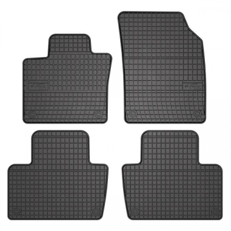 Accesorii auto - Covor podea FROGUM cauciuc, 4 buc. BASIC, fata/spate, set, culoare neagra, potrivit VOLVO XC90 II 09.14-12.21, Station wagon