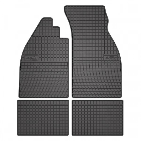 Accesorii auto - Covor podea FROGUM cauciuc, 4 buc. BASIC, fata/spate, set, culoare neagra, potrivit VW GARBUS 01.60-07.03, Hatchback