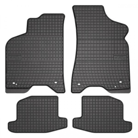 Accesorii auto - Covor podea FROGUM cauciuc, 4 buc. BASIC, fata/spate, set, culoare neagra, potrivit VW LUPO I 09.98-07.05, Liftback