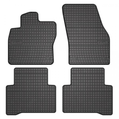 Accesorii auto - Covor podea FROGUM cauciuc, 4 buc. BASIC, fata/spate, set, culoare neagra, potrivit VW TOURAN 05.15-, Van