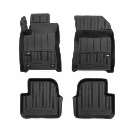 Accesorii auto - Covor podea FROGUM TPE, 3 buc. proLine 3D, fata/spate, set, culoare neagra, potrivit CITROEN C3 III 07.16-, Hatchback