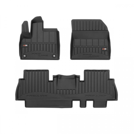 Accesorii auto - Covor podea FROGUM TPE, 3 buc. proLine 3D, set, culoare neagra, potrivit PEUGEOT RIFTER 09.18-, Station wagon / Van