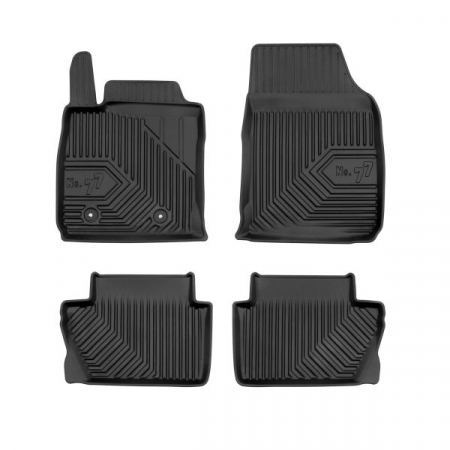 Accesorii auto - Covor podea FROGUM TPE, 4 buc. No. 77, fata/spate, set, culoare neagra, potrivit FORD ECOSPORT 11.17-
