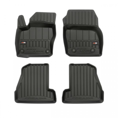 Accesorii auto - Covor podea FROGUM TPE, 4 buc. proLine 3D, fata/spate, set, culoare neagra, potrivit FORD FOCUS III 07.10-02.20
