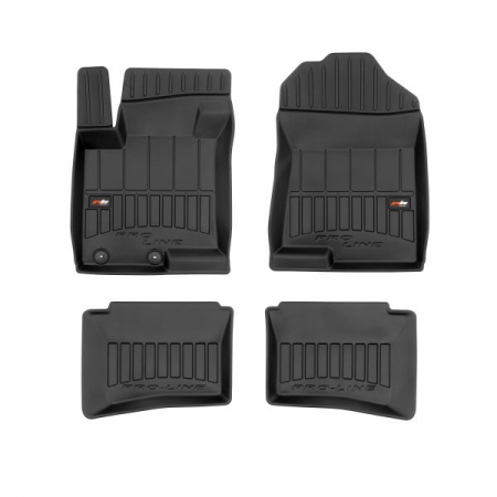 Accesorii auto - Covor podea FROGUM TPE, 4 buc. proLine 3D, fata/spate, set, culoare neagra, potrivit HYUNDAI BAYON, I20 III 08.20-, Liftback / SUV, version: Hybrid / Standard