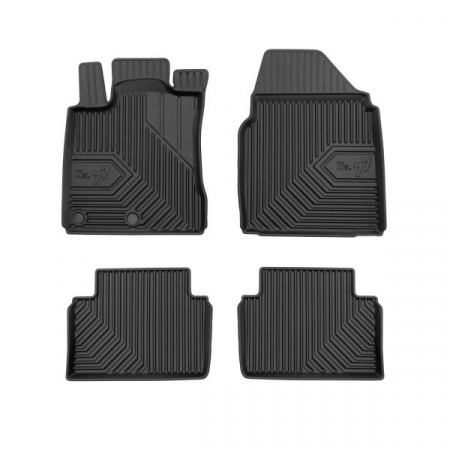 Accesorii auto - Covor podea FROGUM TPE No. 77, set, culoare neagra, potrivit NISSAN QASHQAI I 11.06-04.14