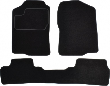 Accesorii auto - Covor podea MAMMOOTH Velours, 3 buc., fata/spate, set, culoare neagra, potrivit ISUZU D-MAX II 06.12-12.22, Off-road / SUV, for 3-door version