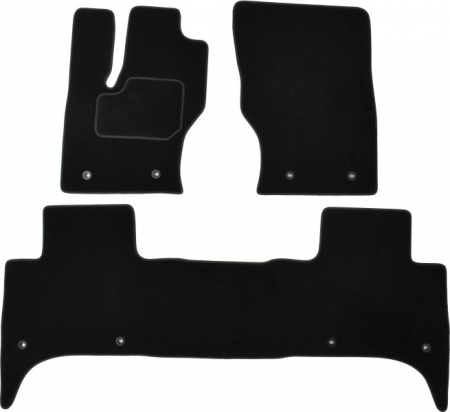 Covor podea MAMMOOTH Velours, 3 buc., fata/spate, set, culoare neagra, potrivit LAND ROVER RANGE ROVER III 03.02-08.12, Off-road / SUV