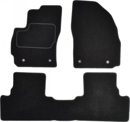 Covorase auto - Covor podea MAMMOOTH Velours, 3 buc., fata/spate, set, culoare neagra, potrivit MAZDA 5 06.10-, Van