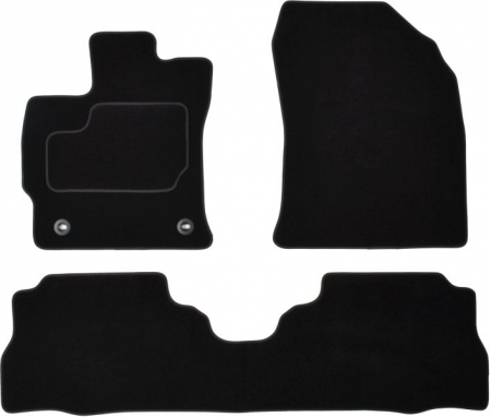 Covorase auto - Covor podea MAMMOOTH Velours, 3 buc., fata/spate, set, culoare neagra, potrivit TOYOTA PRIUS PLUS 05.11-, Van