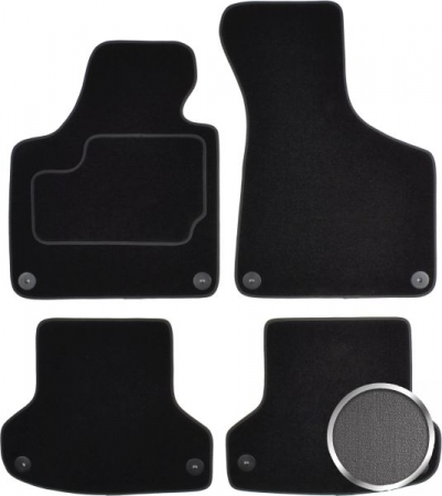 Covor podea MAMMOOTH Velours, 4 buc., fata/spate, set, culoare gri, potrivit AUDI A3 05.03-08.12, Saloon, for 3-door version