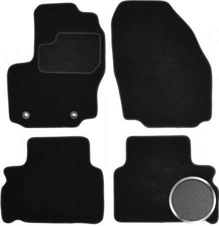 Accesorii auto - Covor podea MAMMOOTH Velours, 4 buc., fata/spate, set, culoare gri, potrivit FORD S-MAX 05.06-12.14, Van, 5 places