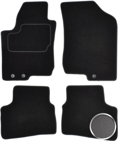 Covor podea MAMMOOTH Velours, 4 buc., fata/spate, set, culoare gri, potrivit HYUNDAI I30 10.07-11.11, Saloon