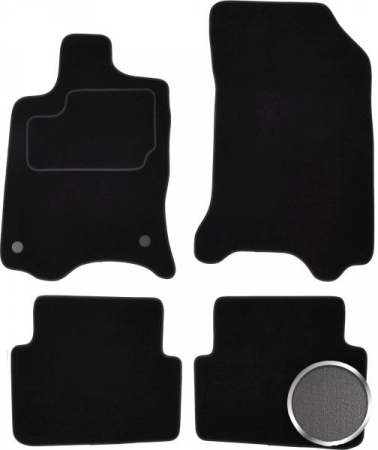 Accesorii auto - Covor podea MAMMOOTH Velours, 4 buc., fata/spate, set, culoare gri, potrivit RENAULT LAGUNA II 03.01-12.07, Saloon