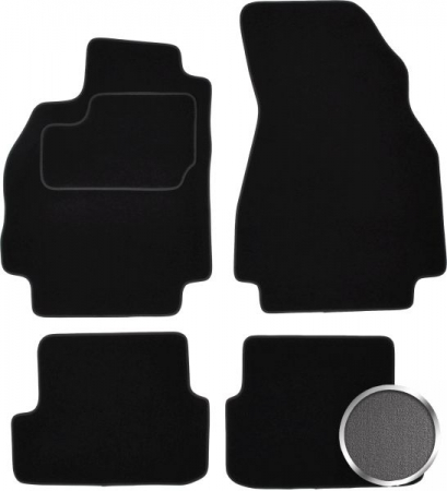 Covor podea MAMMOOTH Velours, 4 buc., fata/spate, set, culoare gri, potrivit RENAULT MEGANE II 09.02-12.09, Saloon