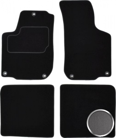 Covorase auto - Covor podea MAMMOOTH Velours, 4 buc., fata/spate, set, culoare gri, potrivit SKODA OCTAVIA I 09.96-12.10, Saloon