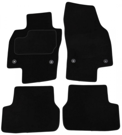 Accesorii auto - Covor podea MAMMOOTH Velours, 4 buc., fata/spate, set, culoare neagra, potrivit AUDI A1, A1 CITY CARVER 07.18-, Hatchback