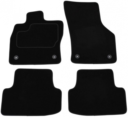 Accesorii auto - Covor podea MAMMOOTH Velours, 4 buc., fata/spate, set, culoare neagra, potrivit AUDI A3 11.19-, Saloon