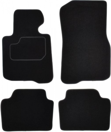 Covor podea MAMMOOTH Velours, 4 buc., fata/spate, set, culoare neagra, potrivit BMW 4 GRAN COUPE (F36) 03.14-05.21, Saloon