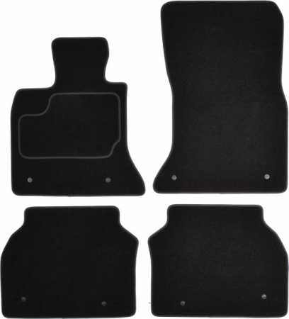 Covorase auto - Covor podea MAMMOOTH Velours, 4 buc., fata/spate, set, culoare neagra, potrivit BMW 5 GRAN TURISMO (F07) 01.09-02.17, Saloon