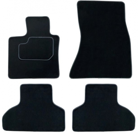 Covor podea MAMMOOTH Velours, 4 buc., fata/spate, set, culoare neagra, potrivit BMW X5 (F15, F85) 08.13-07.18, SUV