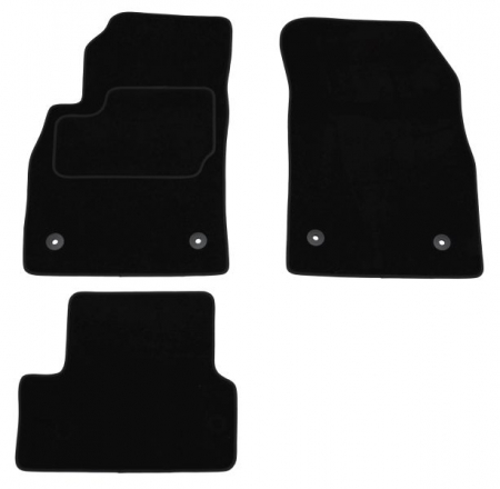 Covor podea MAMMOOTH Velours, 4 buc., fata/spate, set, culoare neagra, potrivit CHEVROLET CRUZE 05.09-, Saloon / Station wagon