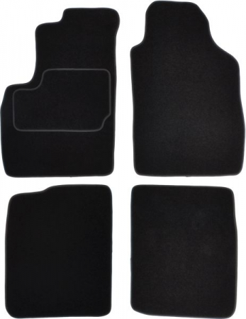 Covor podea MAMMOOTH Velours, 4 buc., fata/spate, set, culoare neagra, potrivit FIAT PANDA 09.03-, Saloon
